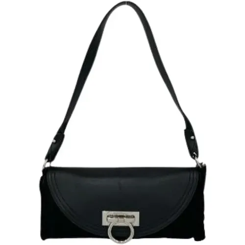 Pre-owned Shoulder Bags, female, , Size: ONE SIZE Pre-owned Suede Shoulder Bag - Salvatore Ferragamo Pre-owned - Modalova