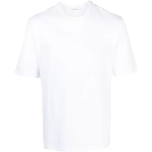 Weiße Crew-neck T-Shirt und Polos , Herren, Größe: M - Salvatore Ferragamo - Modalova