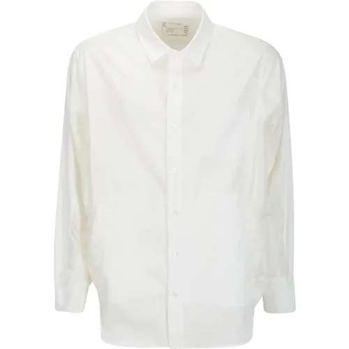 Cotton Poplin Shirt , male, Sizes: L, M - Sacai - Modalova