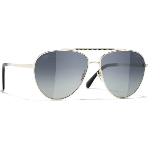Iconic Sunglasses with Uniform Lenses , male, Sizes: 57 MM - Chanel - Modalova