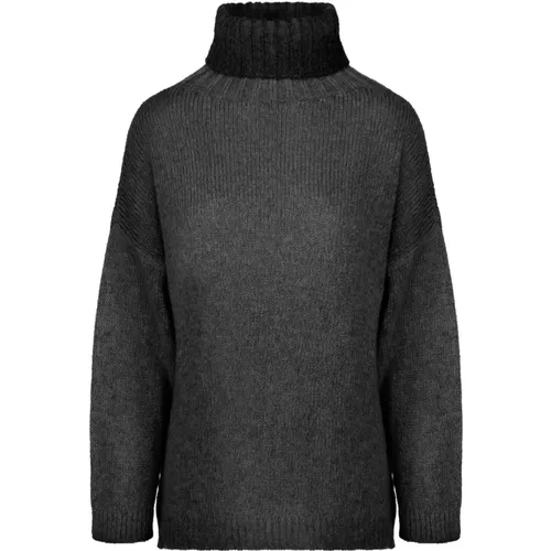 Turtlenecks, female, , Size: L Cozy Mohair Blend Sweater - BomBoogie - Modalova