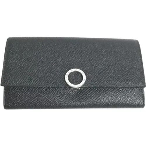 Pre-owned Wallets, male, , Size: ONE SIZE Pre-owned Leather wallets - Bvlgari Vintage - Modalova