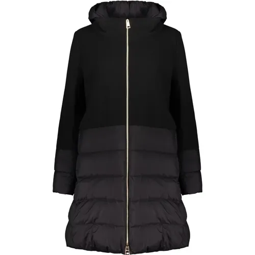 Parkas, female, , Size: 4XL Diagonal Wool and Nuage Parka - Herno - Modalova