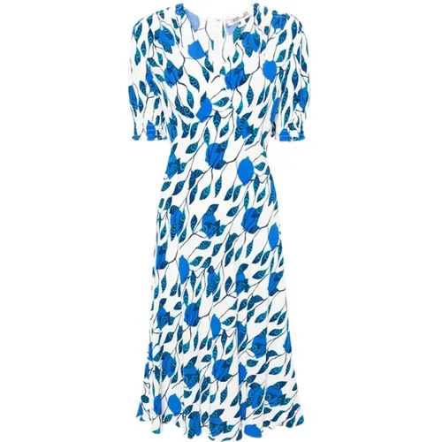 Printed Crepe Midi Dress , female, Sizes: XS - Diane Von Furstenberg - Modalova