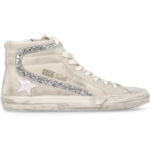 Suede Sneakers with Glitter Details , female, Sizes: 6 UK, 5 UK, 3 UK, 4 UK, 2 UK, 7 UK - Golden Goose - Modalova