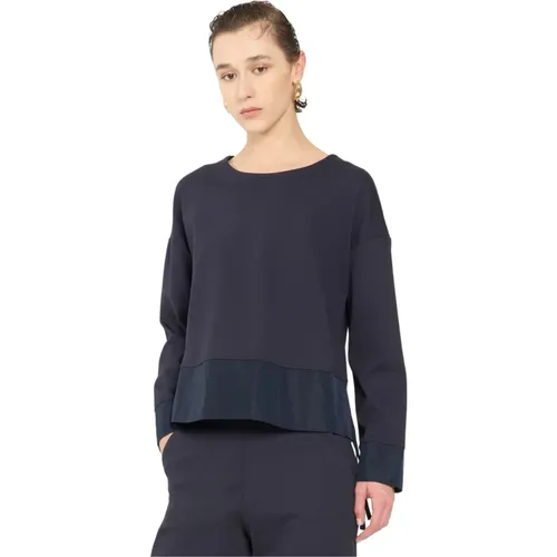 Oversized T-Shirt mit Taffeta-Schnürung , Damen, Größe: L - Vicario Cinque - Modalova