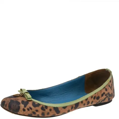 Pre-owned Flats, female, , Size: 10 US Pre-owned Coated canvas flats - Dolce & Gabbana Pre-owned - Modalova