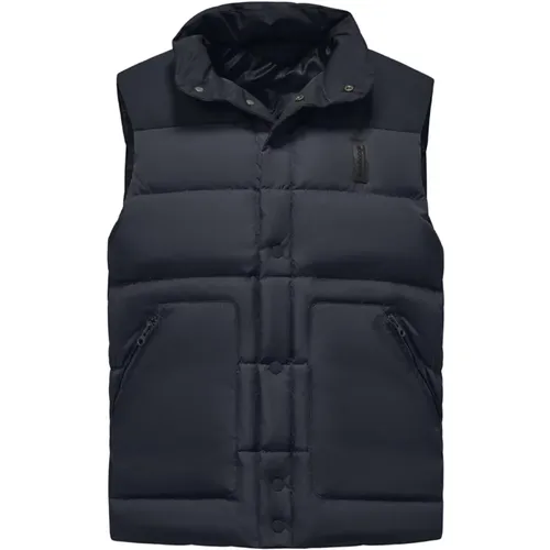 Vests, male, , Size: L Padded Down Vest with Maxi Pockets - BomBoogie - Modalova