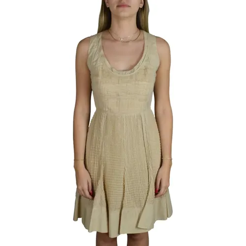 Plissiertes Ausgestelltes Kleid , Damen, Größe: XS - Prada - Modalova