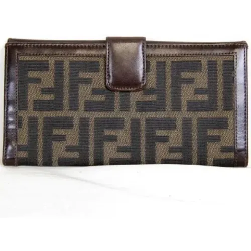 Pre-owned Wallets, female, , Size: ONE SIZE Pre-owned Canvas wallets - Fendi Vintage - Modalova