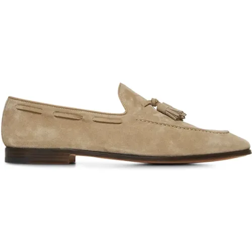 Loafers, male, , Size: 8 1/2 US Slip-On Flat Shoes with Tassels - Church's - Modalova