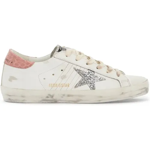 Glittery Star Leather Sneakers , female, Sizes: 5 UK, 3 UK - Golden Goose - Modalova