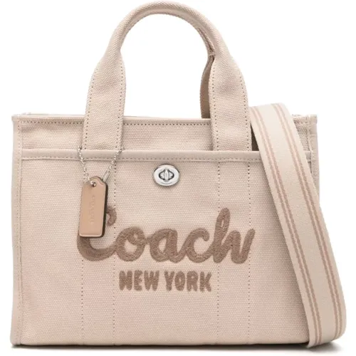 Bestickte Logo Leinwand Cargo Tote Tasche , Damen, Größe: ONE Size - Coach - Modalova