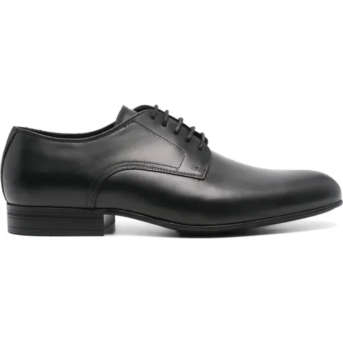 Schwarze Leder Derby Schuhe - Calvin Klein - Modalova