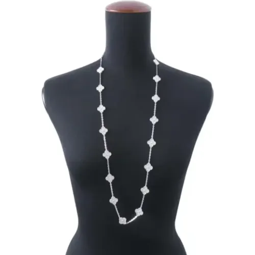 Pre-owned Jewellery, female, , Size: ONE SIZE Pre-owned White Gold necklaces - Van Cleef & Arpels Pre-owned - Modalova