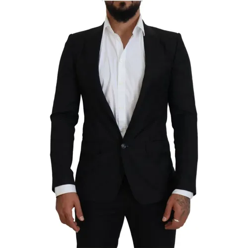 Wool Formal Coat Martini Blazer , male, Sizes: XS - Dolce & Gabbana - Modalova