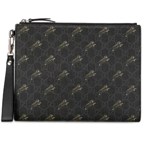 Pre-owned Clutches, female, , Size: ONE SIZE Pre-owned Canvas clutches - Gucci Vintage - Modalova