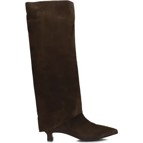 Braune Wildleder Stiefel - Lina Locchi - Modalova