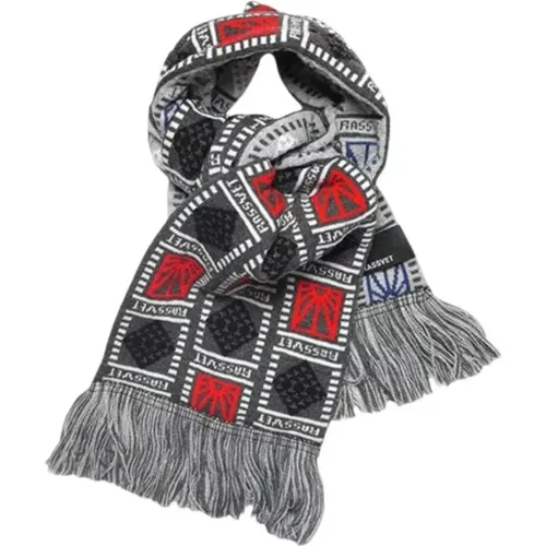 Winter Scarves, male, , Size: ONE SIZE Logo Knit Scarf - Multi Colors - Rassvet - Modalova