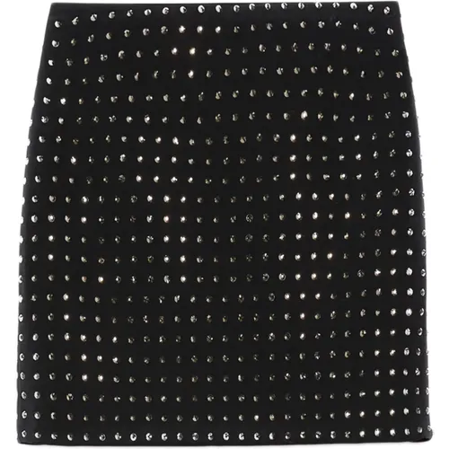 Short Skirts, female, , Size: M Rhinestone Geometric Skirt - SPORTMAX - Modalova