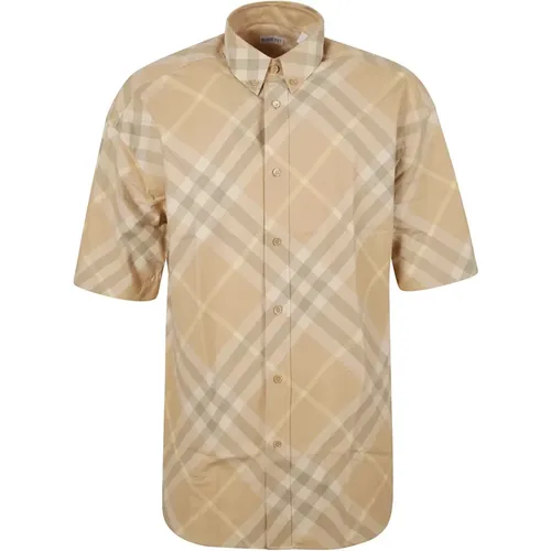 Short Sleeve Shirts, male, , Size: L Short Sleeve Shirt - Burberry - Modalova