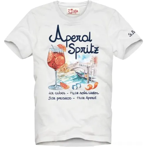 Short Sleeve Special Edition Aperol T-shirt , male, Sizes: S - MC2 Saint Barth - Modalova