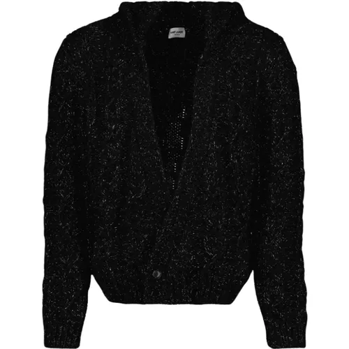 Lurex Cardigan , male, Sizes: S - Saint Laurent - Modalova