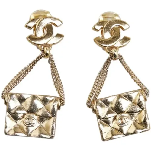 Pre-owned Jewellery, female, , Size: ONE SIZE Pre-owned Metal earrings - Chanel Vintage - Modalova