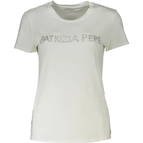 Sparkling Round Neck T-Shirt , female, Sizes: XS, S, M - PATRIZIA PEPE - Modalova