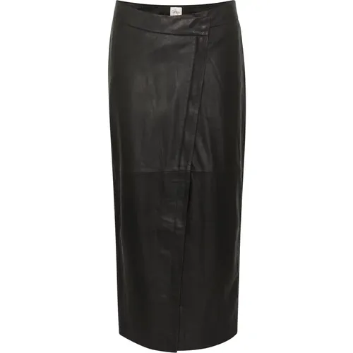 Leather Wrap Skirt Pencil Style , female, Sizes: S, L - My Essential Wardrobe - Modalova