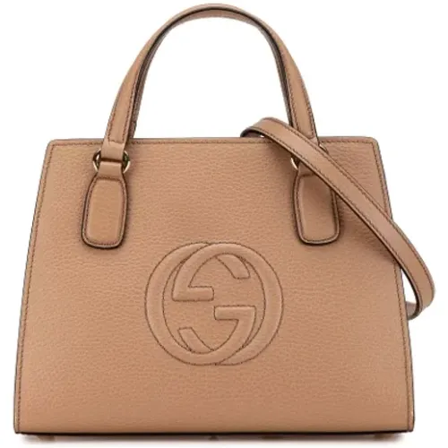 Pre-owned Tote Bags, female, , Size: ONE SIZE Pre-owned Leather totes - Gucci Vintage - Modalova