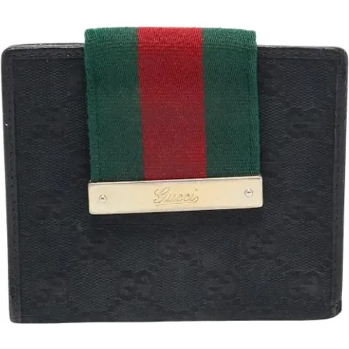 Pre-owned Wallets, female, , Size: ONE SIZE Pre-owned Canvas wallets - Gucci Vintage - Modalova