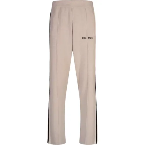 Sweatpants, male, , Size: XL Luxurious Wool Cashmere Track Trousers - Palm Angels - Modalova