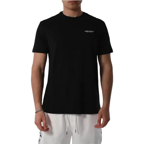 Baumwoll T-shirt mit Logo , Herren, Größe: 2XL - Armani Exchange - Modalova