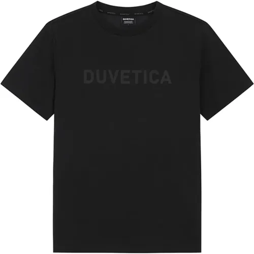 Jersey T-Shirt mit Logo , Herren, Größe: 2XL - duvetica - Modalova