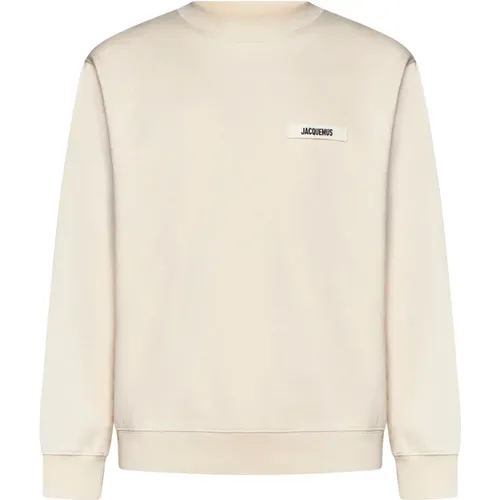 Beiger Pullover mit Logo-Applikation,Sweatshirts - Jacquemus - Modalova