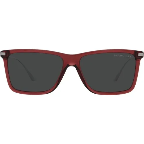 Trendige Polarisierte Sonnenbrille in Rot - Prada - Modalova