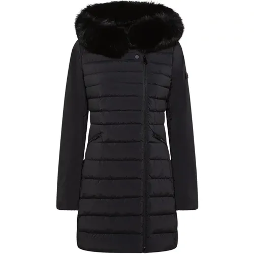 Slim Down Jacket With Fur , female, Sizes: L, M - Peuterey - Modalova