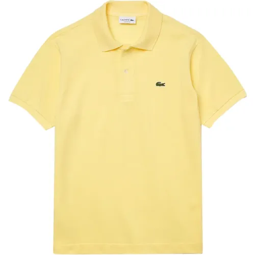 Gelbes Poloshirt Gerippter Kragen,Gelbes Polo Shirt Klassischer Stil - Lacoste - Modalova