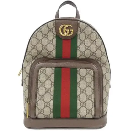 Pre-owned Backpacks, female, , Size: ONE SIZE Pre-owned Canvas Backpack - Gucci Vintage - Modalova
