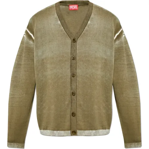 Cardigans, male, , Size: 2XL Cardigan K-Larence-Cardigan-B - Diesel - Modalova