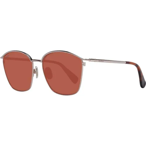 Sonnenbrille mit roségoldenem Metallrahmen - Max Mara - Modalova