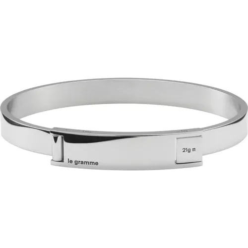 Bracelets, unisex, , Size: S Minimalist Silver Bracelet Assembly - Le Gramme - Modalova