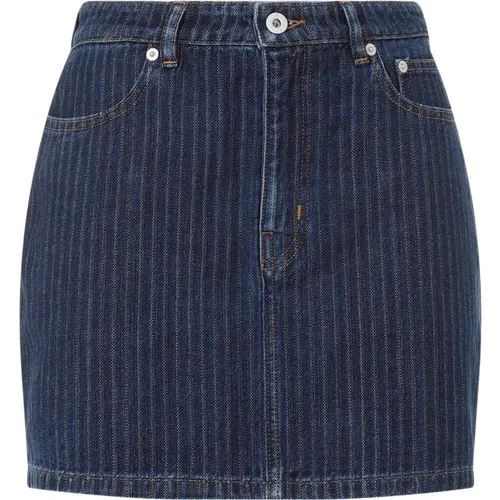 Denim Skirts, female, , Size: W25 Striped Jacquard Mini Skirt - Kenzo - Modalova