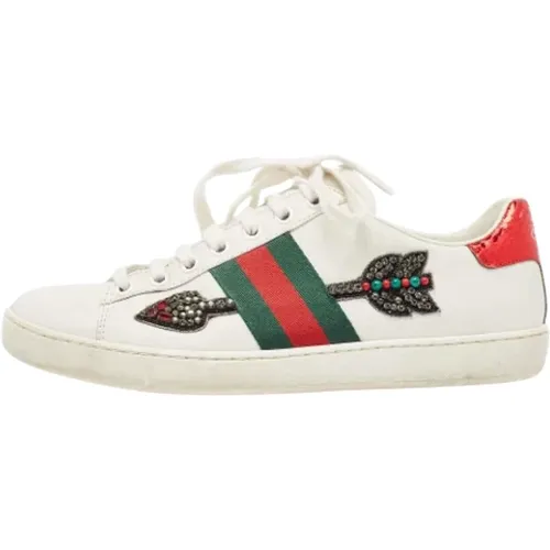 Pre-owned Sneakers, female, , Size: 6 US Pre-owned Leather sneakers - Gucci Vintage - Modalova