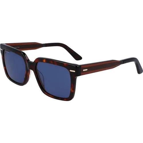 Ck22535S-235 Braune Sonnenbrille , Herren, Größe: 55 MM - Calvin Klein - Modalova