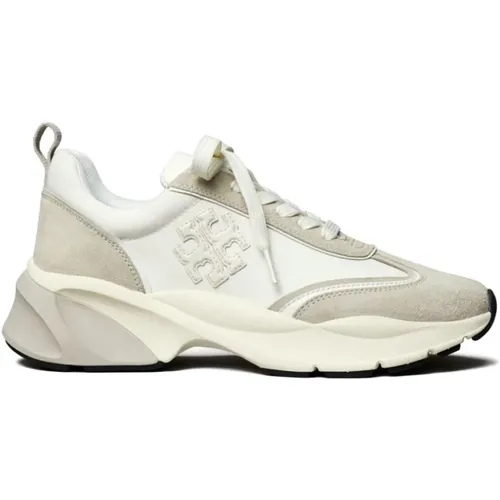Weiße Sneakers mit Farbblock-Design , Damen, Größe: 36 EU - TORY BURCH - Modalova