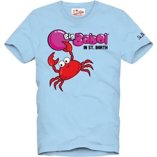 T-Shirts, male, , Size: S Crab Party T-Shirt - MC2 Saint Barth - Modalova