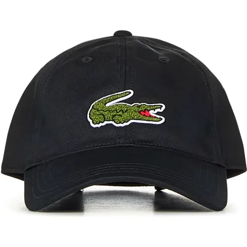 Caps, male, , Size: ONE SIZE Cotton Curved Brim Hat - Lacoste - Modalova