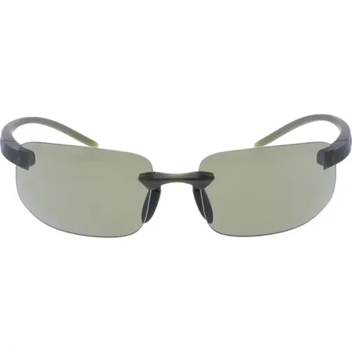 Rubberised Khaki Polarized Sunglasses , unisex, Sizes: 61 MM - Serengeti - Modalova